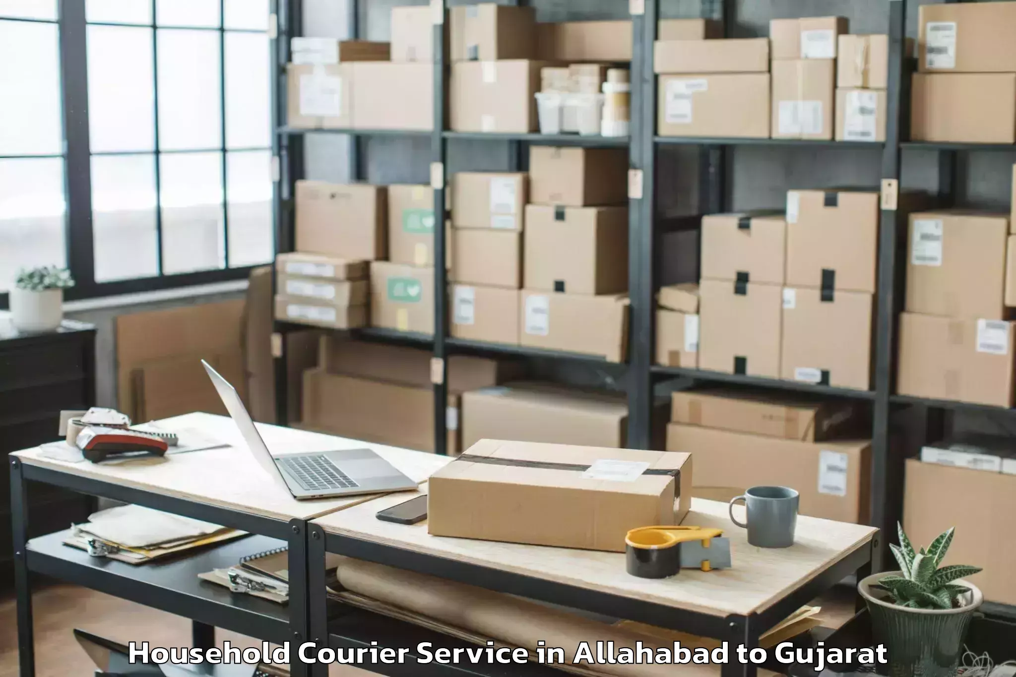 Book Allahabad to Vansada Household Courier